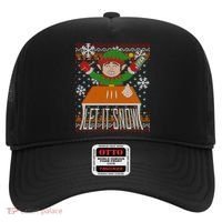 Funny X-Mas Let It Snow Elf Ugly Christmas Sweater Hat thumb 0