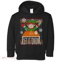 Funny X-Mas Let It Snow Elf Ugly Christmas Sweater Toddler Hoodie thumb 0