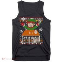 Funny X-Mas Let It Snow Elf Ugly Christmas Sweater Tank Top thumb 0