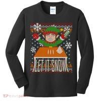 Funny X-Mas Let It Snow Elf Ugly Christmas Sweater Kids Long Sleeve Shirt thumb 0