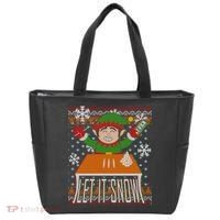 Funny X-Mas Let It Snow Elf Ugly Christmas Sweater Tote Bag thumb 0
