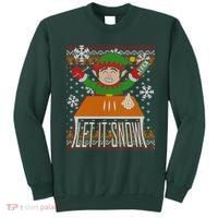 Funny X-Mas Let It Snow Elf Ugly Christmas Sweater Sweatshirt thumb 0