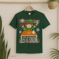 Funny X-Mas Let It Snow Elf Ugly Christmas Sweater T-Shirt thumb 2