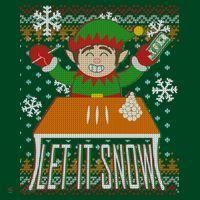 Funny X-Mas Let It Snow Elf Ugly Christmas Sweater Button thumb 1