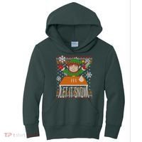 Funny X-Mas Let It Snow Elf Ugly Christmas Sweater Kids Hoodie thumb 0