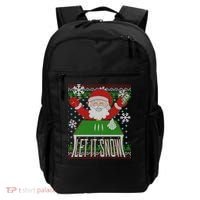 Funny X-Mas Let It Snow Santa Ugly Christmas Sweater Backpack thumb 0
