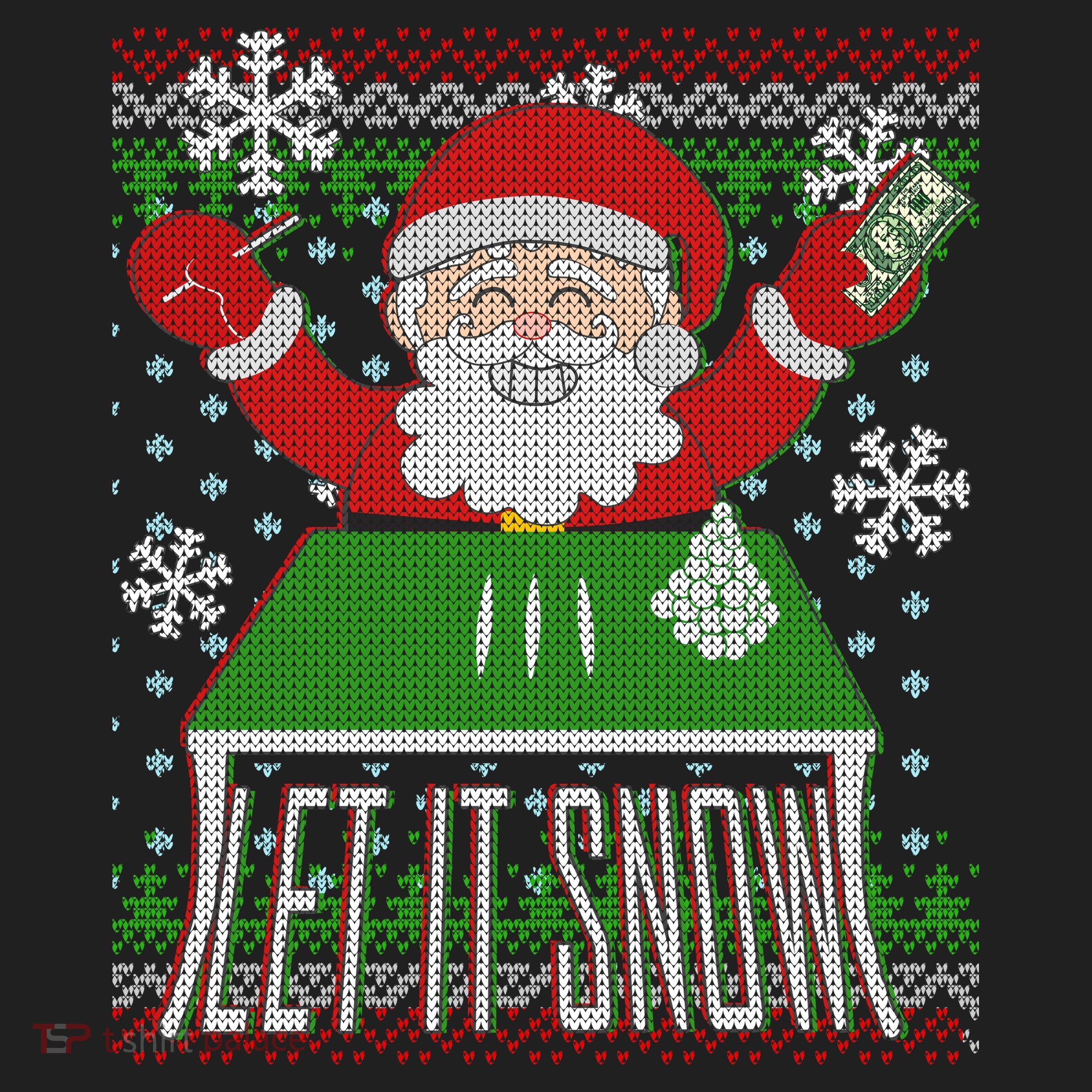Funny X-Mas Let It Snow Santa Ugly Christmas Sweater Tumbler
