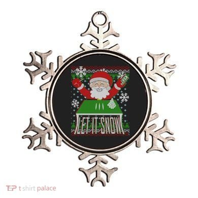 Funny X-Mas Let It Snow Santa Ugly Christmas Sweater Ornament