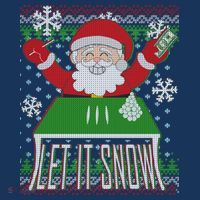 Funny X-Mas Let It Snow Santa Ugly Christmas Sweater T-Shirt thumb 7