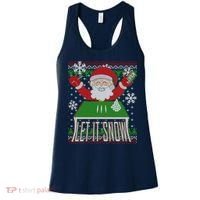 Funny X-Mas Let It Snow Santa Ugly Christmas Sweater Women's Tank Top thumb 0