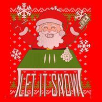 Funny X-Mas Let It Snow Santa Ugly Christmas Sweater Santa Hat thumb 1