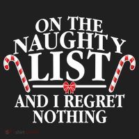 Funny X-Mas On the Naughty List I Regret Nothing Beanie thumb 2