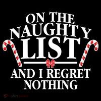Funny X-Mas On the Naughty List I Regret Nothing Women's Hoodie thumb 2