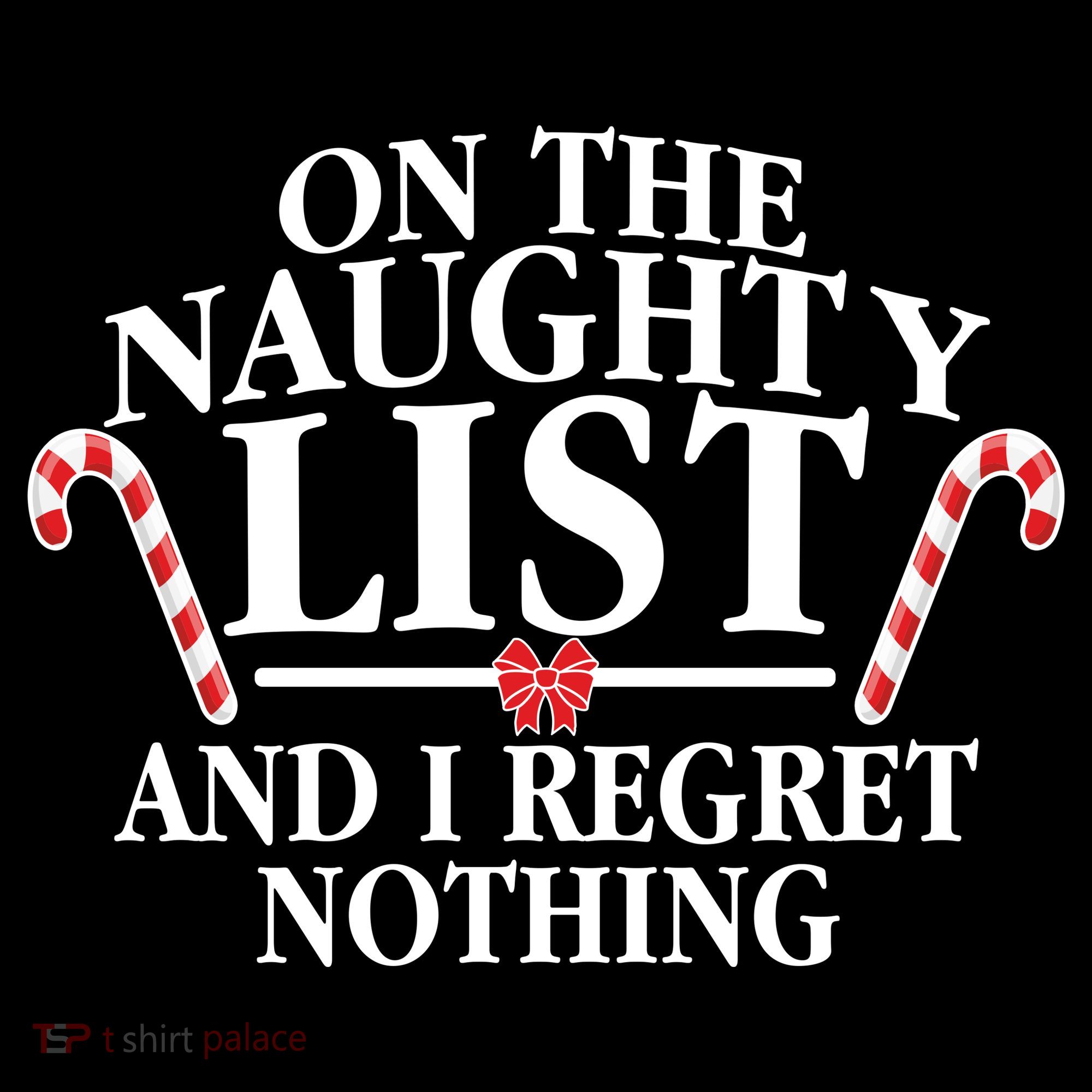 Funny X-Mas On the Naughty List I Regret Nothing Women's Tank Top