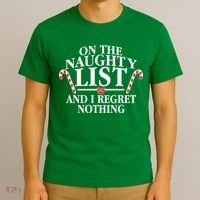 Funny X-Mas On the Naughty List I Regret Nothing T-Shirt thumb 3