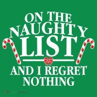 Funny X-Mas On the Naughty List I Regret Nothing Coaster thumb 2
