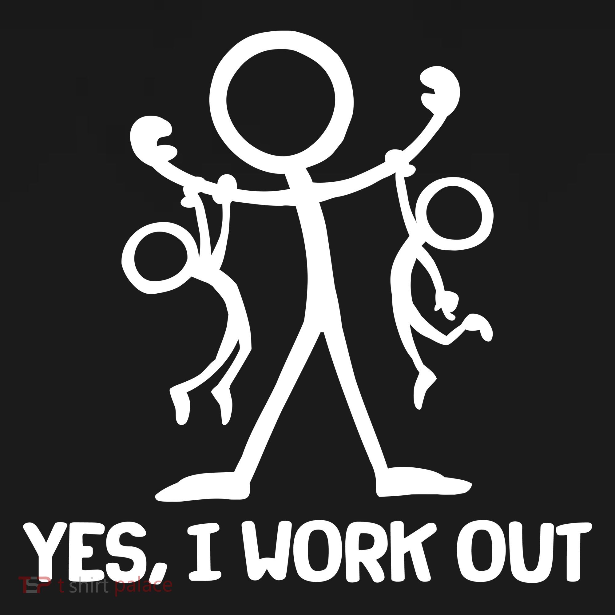 Funny Yes I Work Out Parents and Kids Doggie Tank