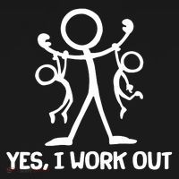 Funny Yes I Work Out Parents and Kids Women's Hoodie thumb 2