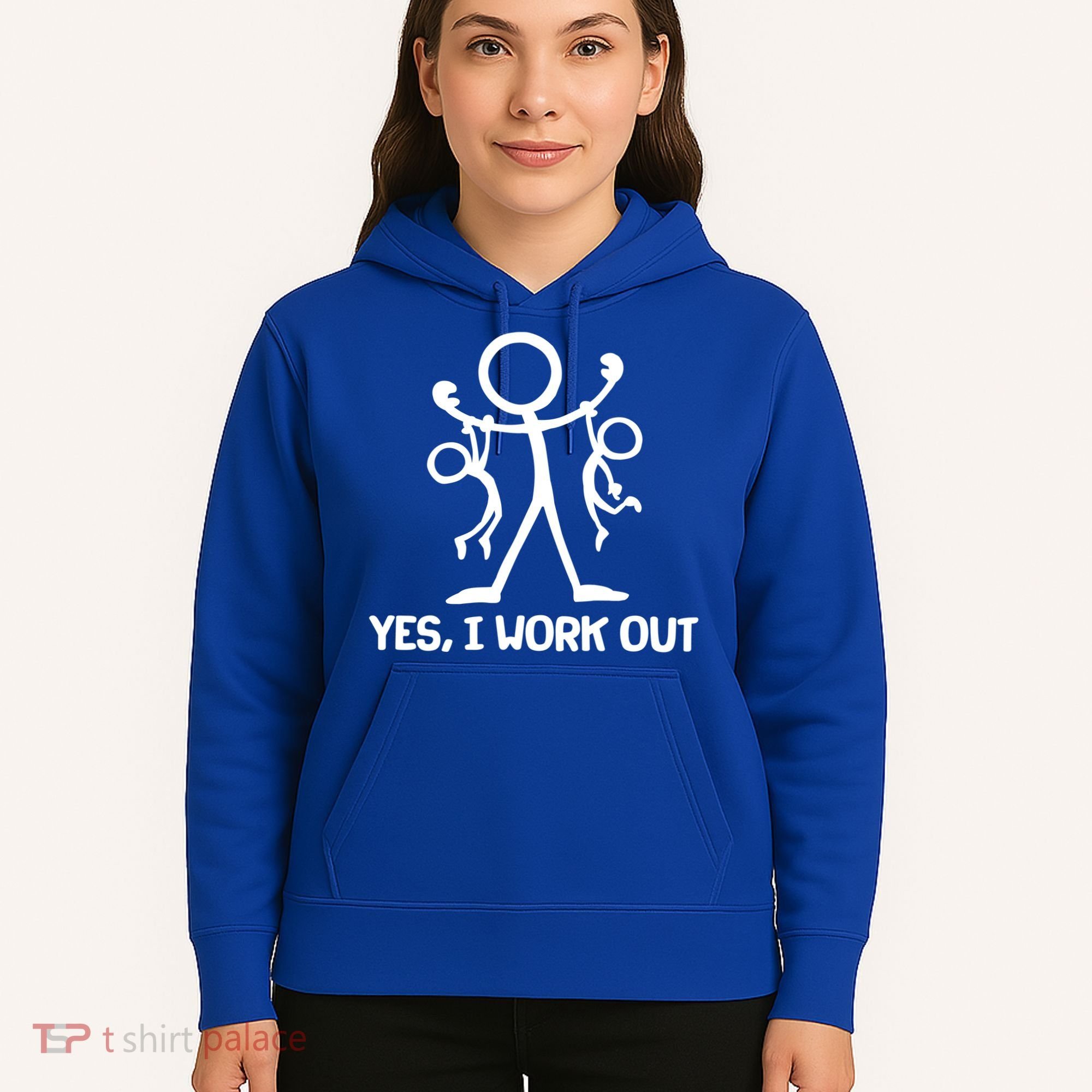 Funny Yes I Work Out Parents and Kids Hoodie