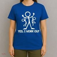 Funny Yes I Work Out Parents and Kids T-Shirt thumb 4