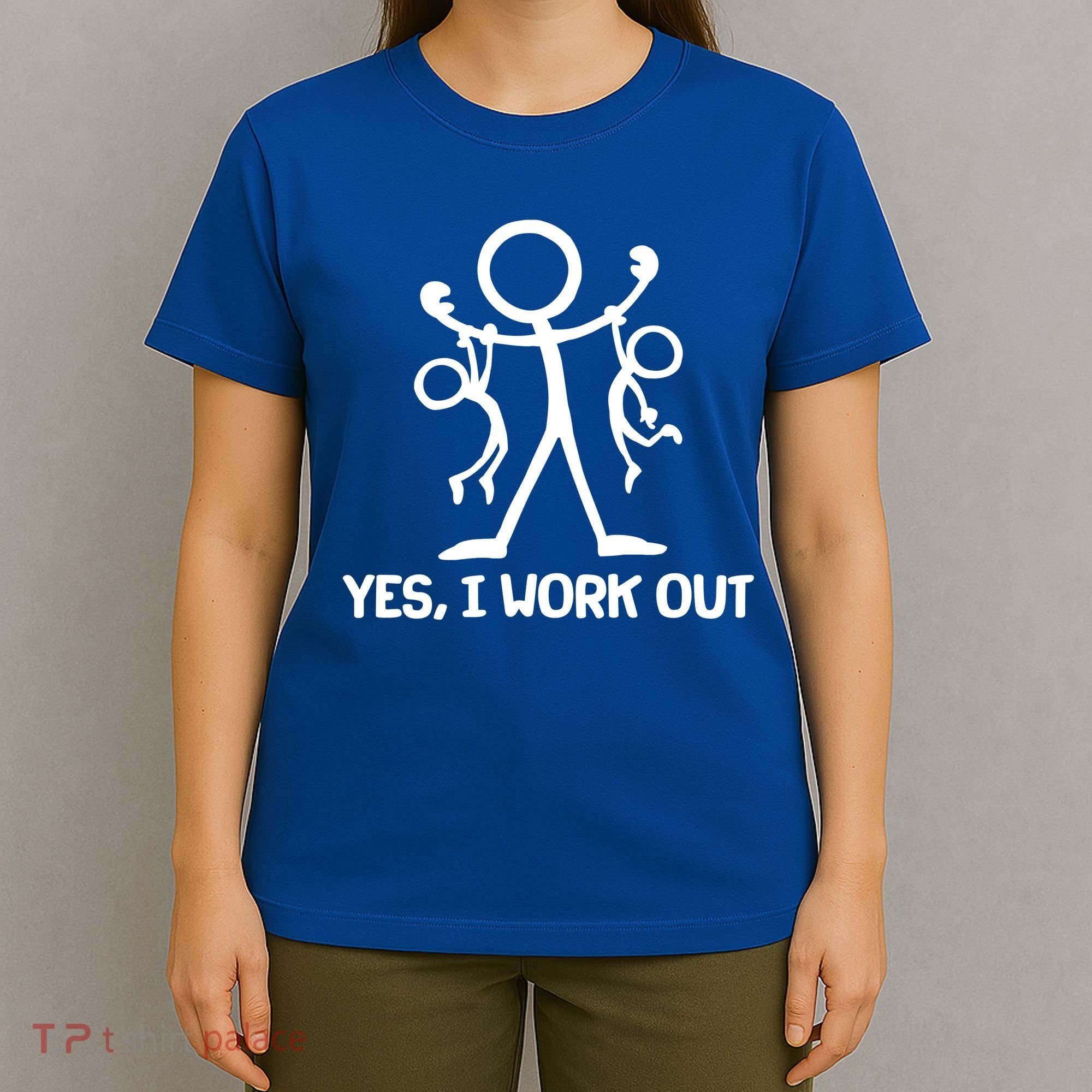 Funny Yes I Work Out Parents and Kids T-Shirt