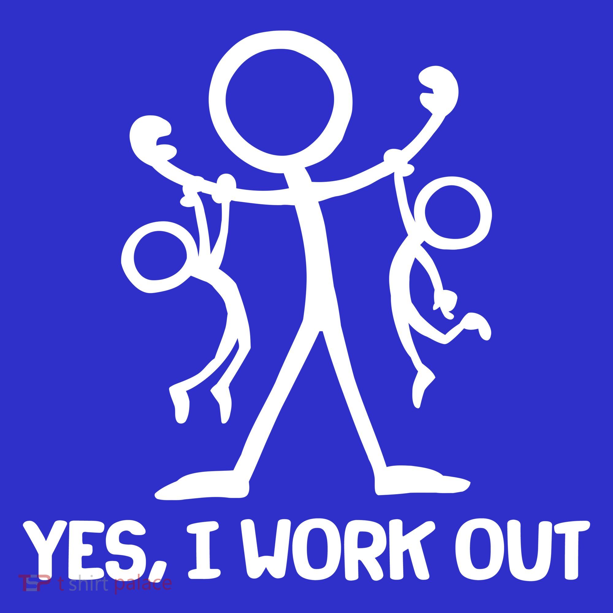 Funny Yes I Work Out Parents and Kids Mousepad