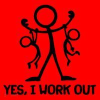 Funny Yes I Work Out Parents and Kids Santa Hat thumb 1