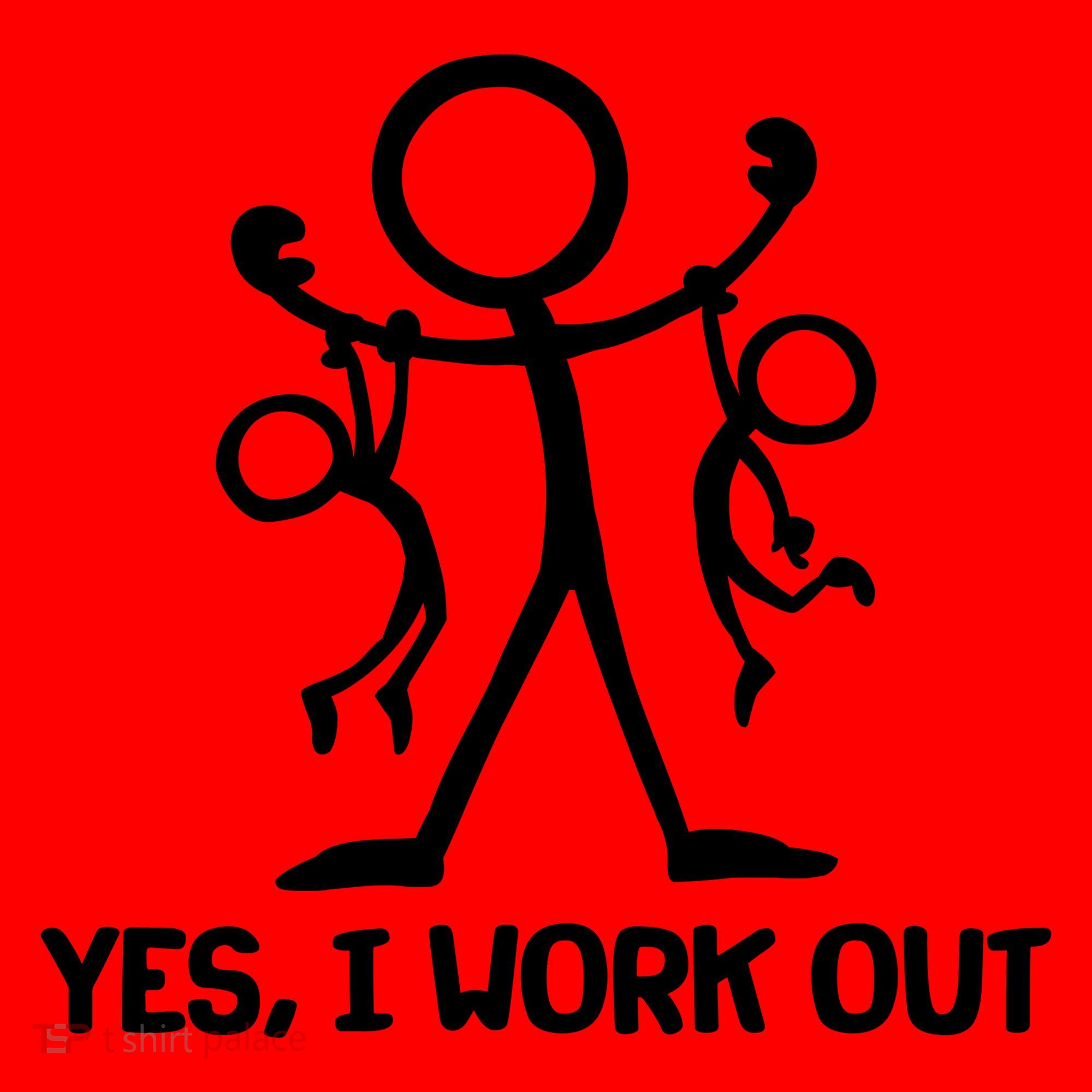 Funny Yes I Work Out Parents and Kids Santa Hat
