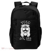Funny Yolo J/K BRB Jesus Resurrection  Backpack thumb 0