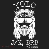 Funny Yolo J/K BRB Jesus Resurrection  Beanie thumb 2