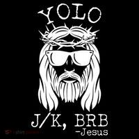 Funny Yolo J/K BRB Jesus Resurrection  Women's Hoodie thumb 2