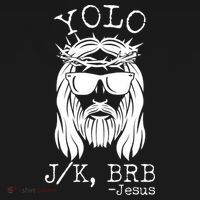 Funny Yolo J/K BRB Jesus Resurrection  Kids Sweatshirt thumb 2