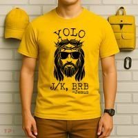 Funny Yolo J/K BRB Jesus Resurrection  T-Shirt thumb 6