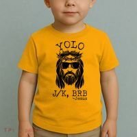 Funny Yolo J/K BRB Jesus Resurrection  Toddler T-Shirt thumb 2