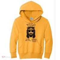 Funny Yolo J/K BRB Jesus Resurrection  Kids Hoodie thumb 0