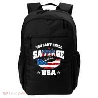 Funny You Can't Spell Sausage Without USA Backpack thumb 0