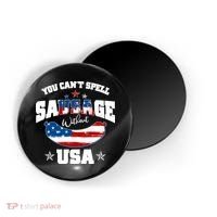 Funny You Can't Spell Sausage Without USA Magnet thumb 0