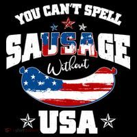 Funny You Can't Spell Sausage Without USA Kids Sweatshirt thumb 2