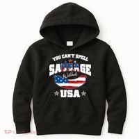 Funny You Can't Spell Sausage Without USA Kids Hoodie thumb 0