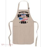 Funny You Can't Spell Sausage Without USA Apron thumb 0