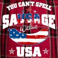 Funny You Can't Spell Sausage Without USA Men's Flannel Plaid Pajama Pants thumb 2