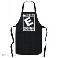 Funny Your Mom Rated E For Everyone Apron thumb 0