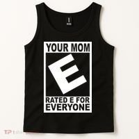 Funny Your Mom Rated E For Everyone Tank Top thumb 2