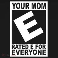 Funny Your Mom Rated E For Everyone Kids T-Shirt thumb 4