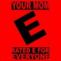 Funny Your Mom Rated E For Everyone Santa Hat thumb 1