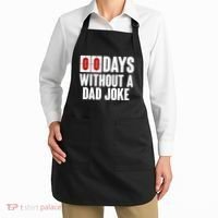 Funny Zero 0 Days Without A Dad Joke Apron thumb 2