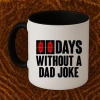 Funny Zero 0 Days Without A Dad Joke Coffee Mug thumb 2