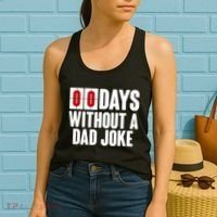 Funny Zero 0 Days Without A Dad Joke Women's Tank Top thumb 2