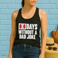 Funny Zero 0 Days Without A Dad Joke Women's Tank Top thumb 2