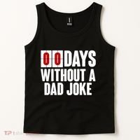 Funny Zero 0 Days Without A Dad Joke Tank Top thumb 2